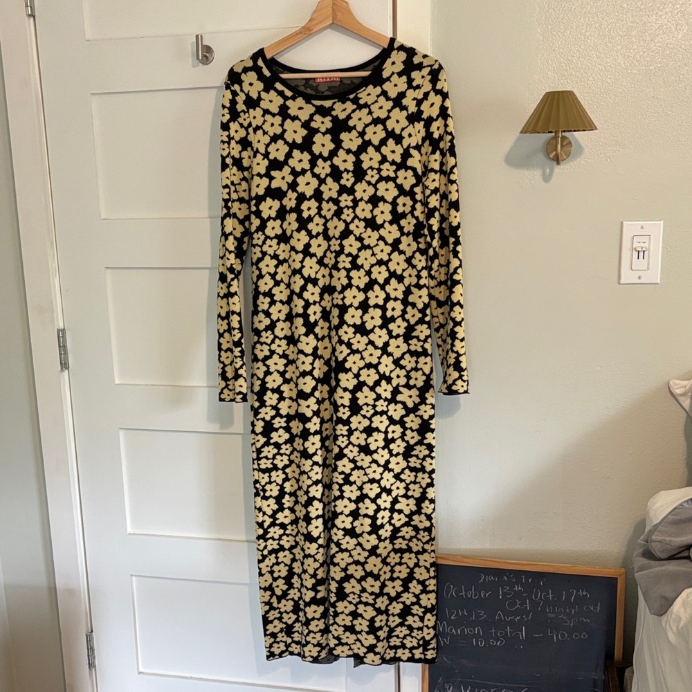 Kitri Tamara Blurred Floral Knit Dress size L